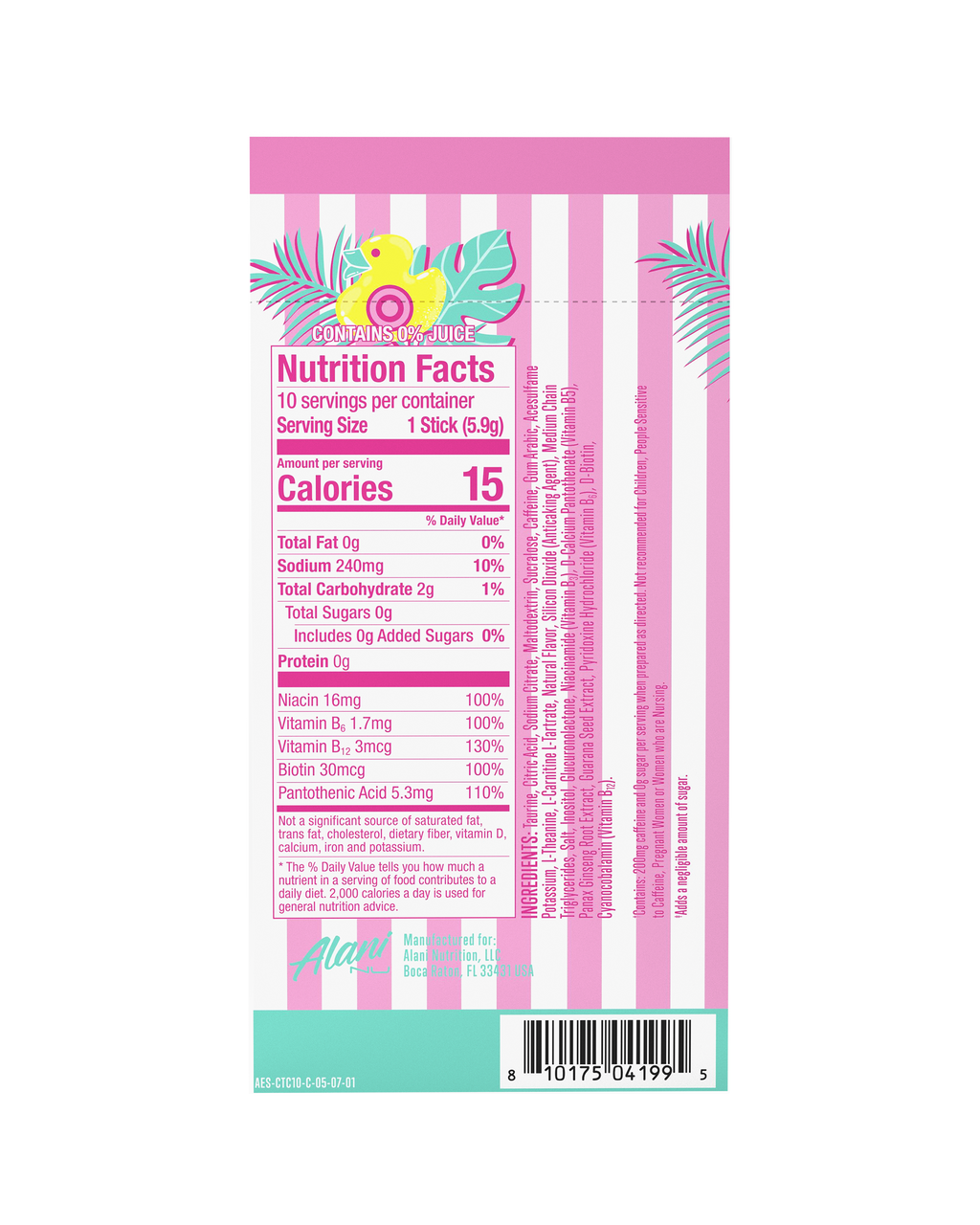 Alani Nu Energy Sticks - Cotton Candy Q6 - image 3