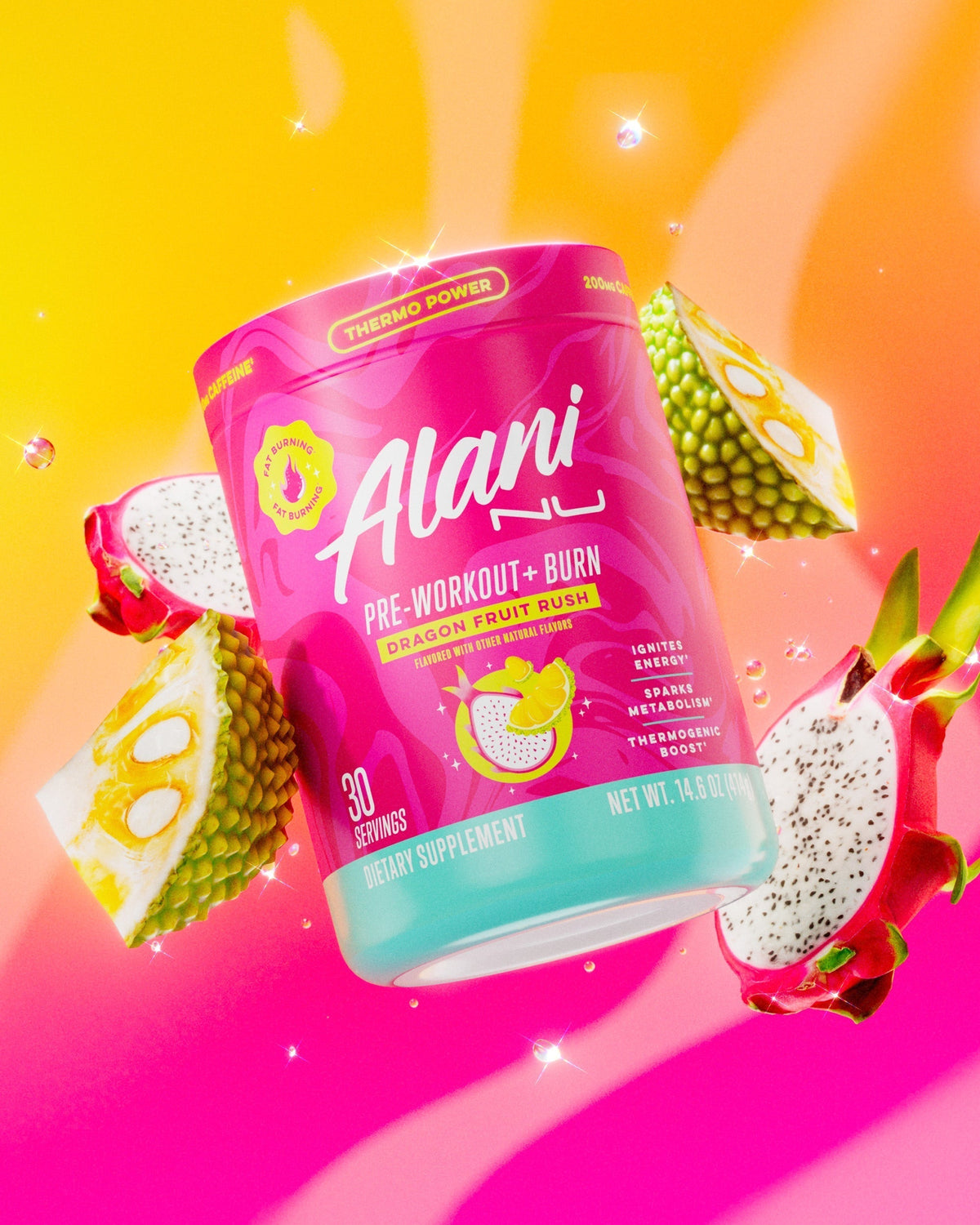 Alani Nu Pre-Workout+ Burn - Dragon Fruit Rush S6 - image 4