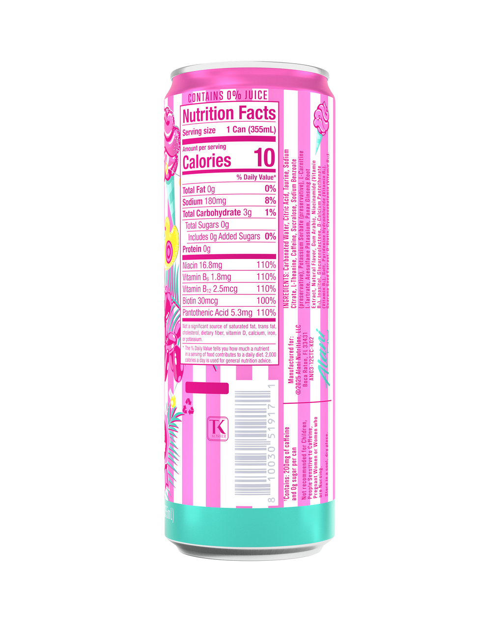 Alani Nu Energy Drink - Cotton Candy B9 - image 3