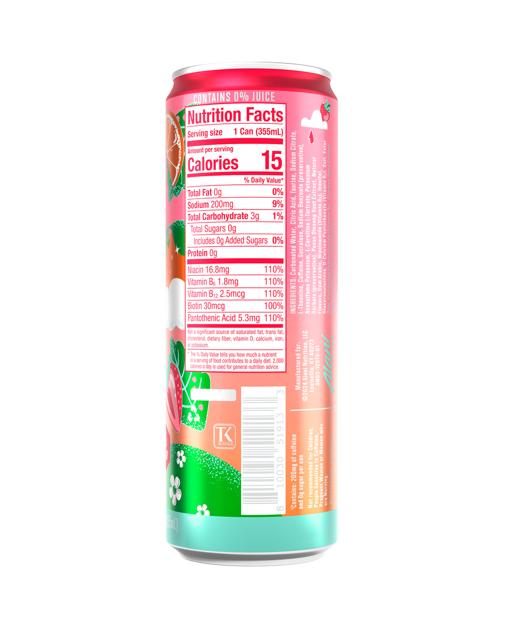 Alani Nu Energy Drink - Strawberry Sunrise M4 - image 3