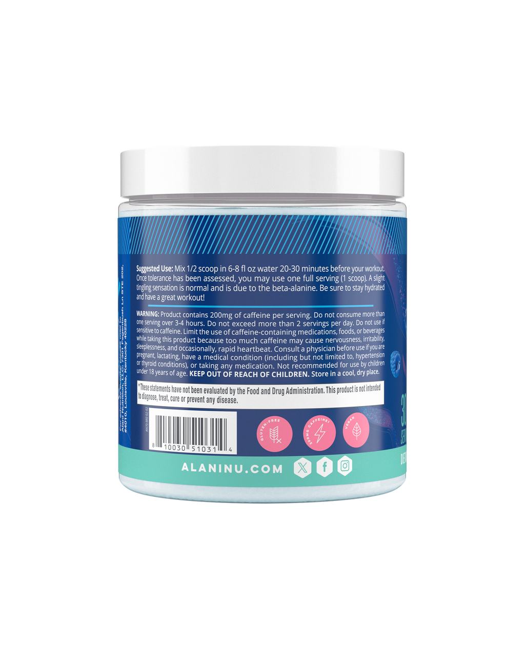 Alani Nu Pre-Workout - Breezeberry T8 - image 3