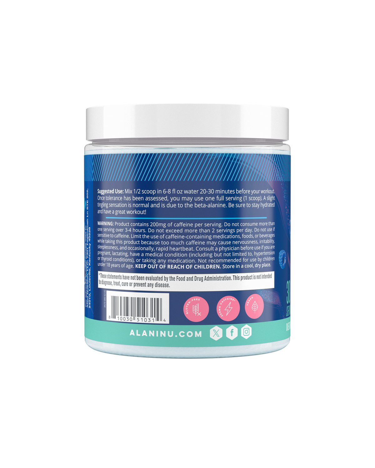 Alani Nu Pre-Workout - Breezeberry T8 - image 3