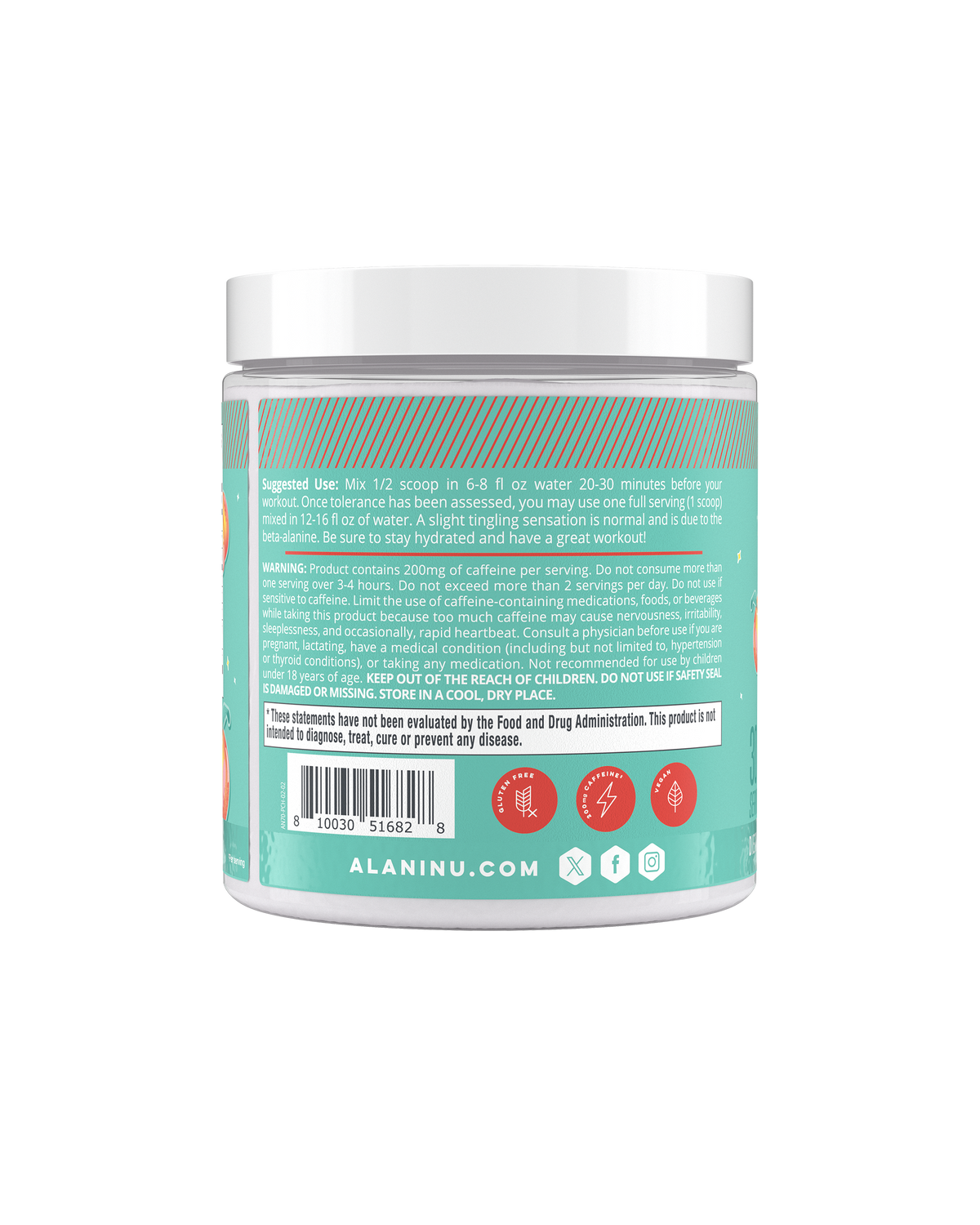 Alani Nu Pre-Workout - Juicy Peach B1 - image 3