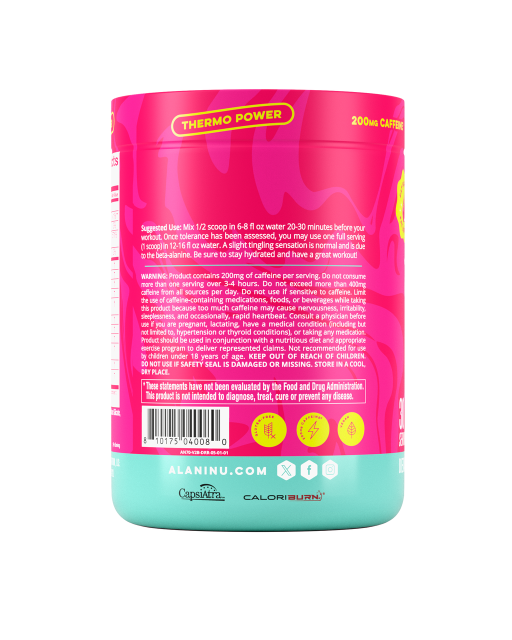 Alani Nu Pre-Workout+ Burn - Dragon Fruit Rush S6 - image 3