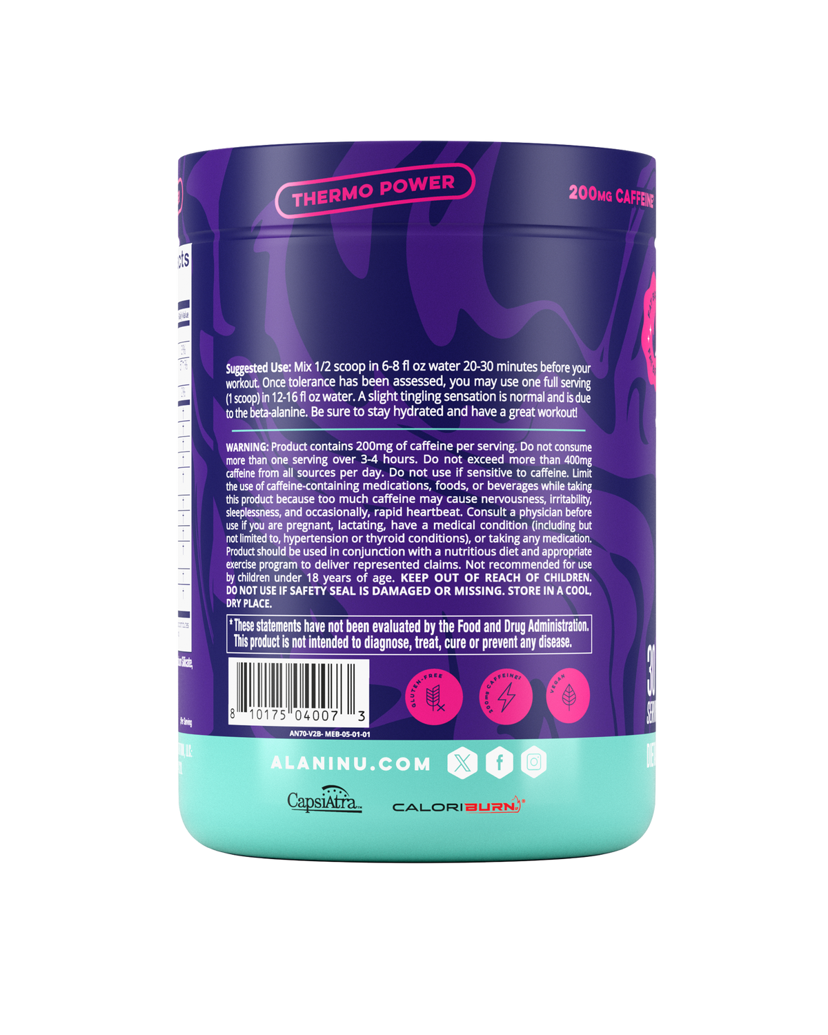 Alani Nu Pre-Workout+ Burn - Melonberry Blast F4 - image 3