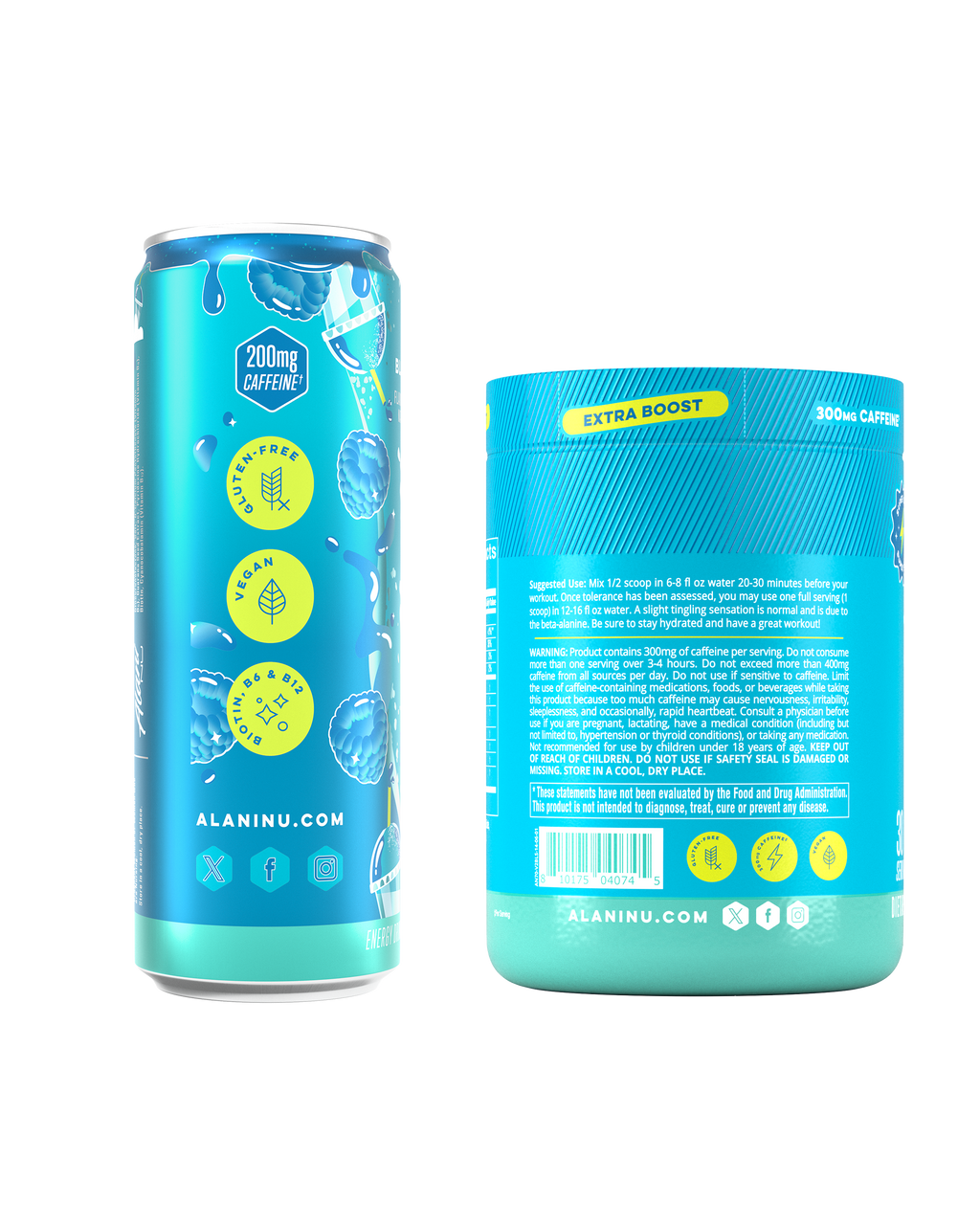 Alani Nu Energy Drink & Pre-Workout+ - Blue Slush S3 - image 2