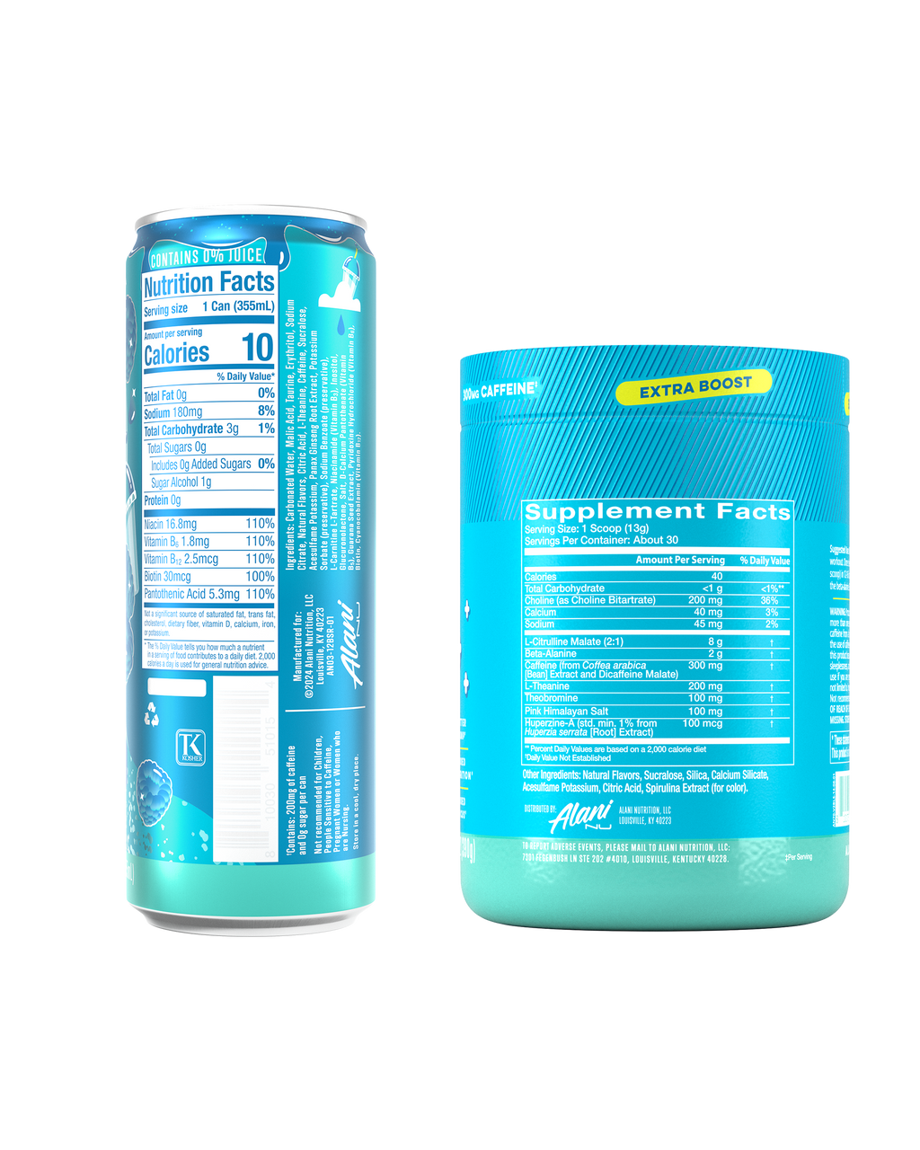 Alani Nu Energy Drink & Pre-Workout+ - Blue Slush S3 - image 3