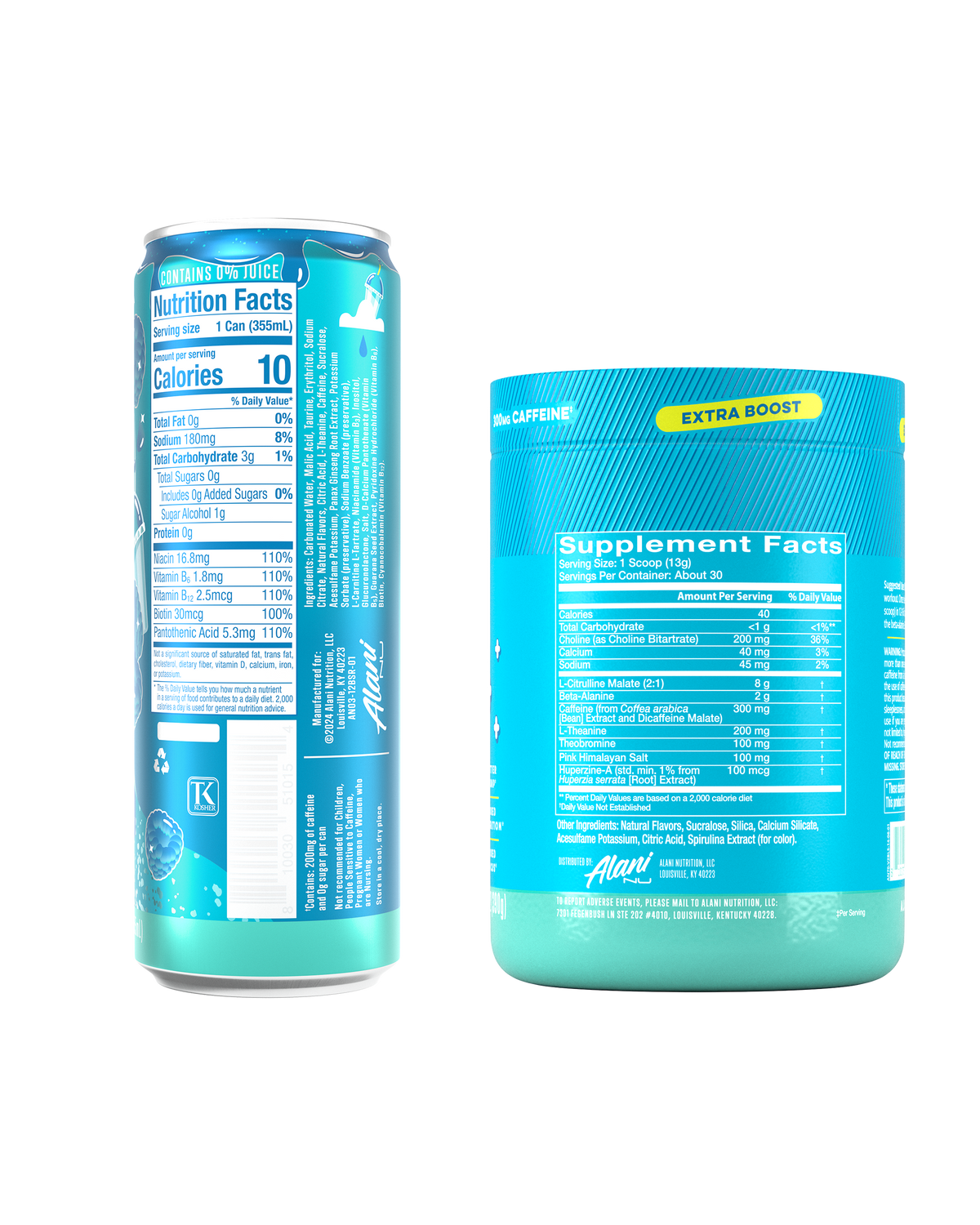 Alani Nu Energy Drink & Pre-Workout+ - Blue Slush S3 - image 3