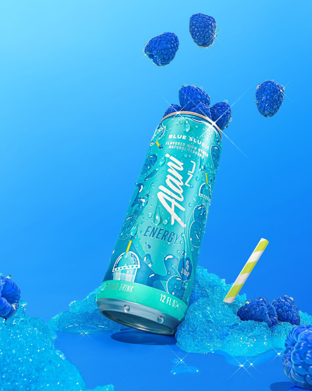 Alani Nu Energy Drink & Pre-Workout+ - Blue Slush S3 - image 4