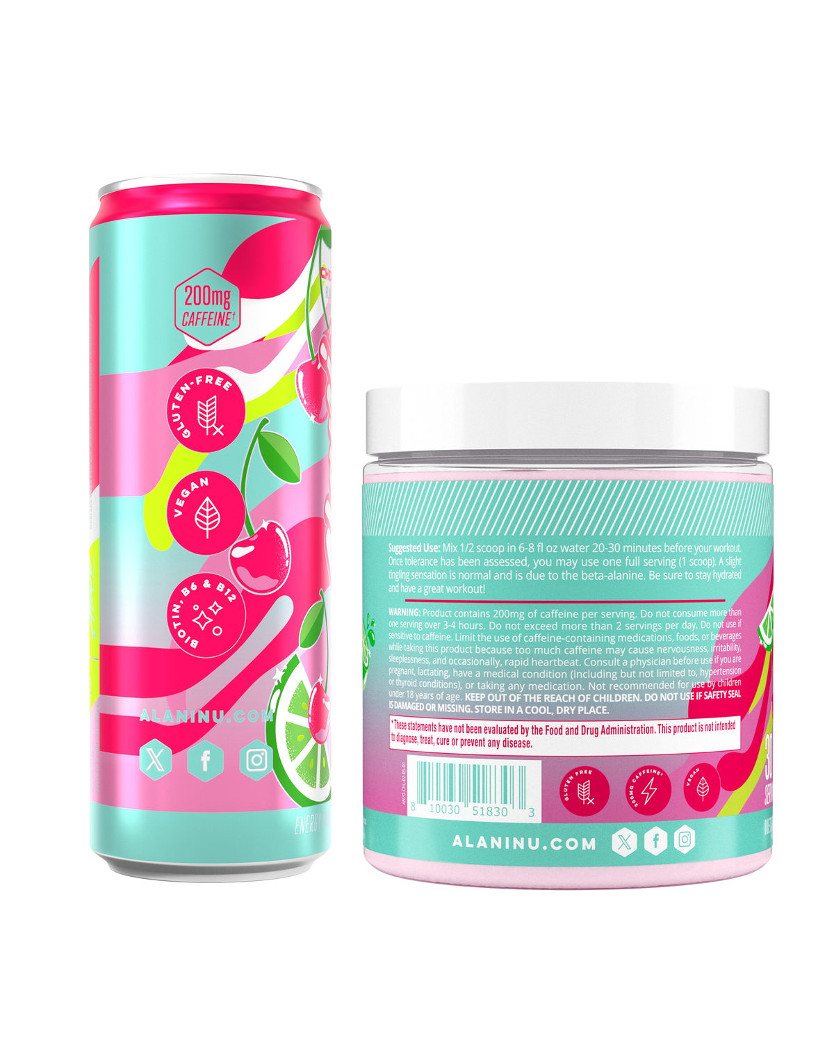 Alani Nu Energy Drink & Pre-Workout - Cherry Twist J5 - image 2
