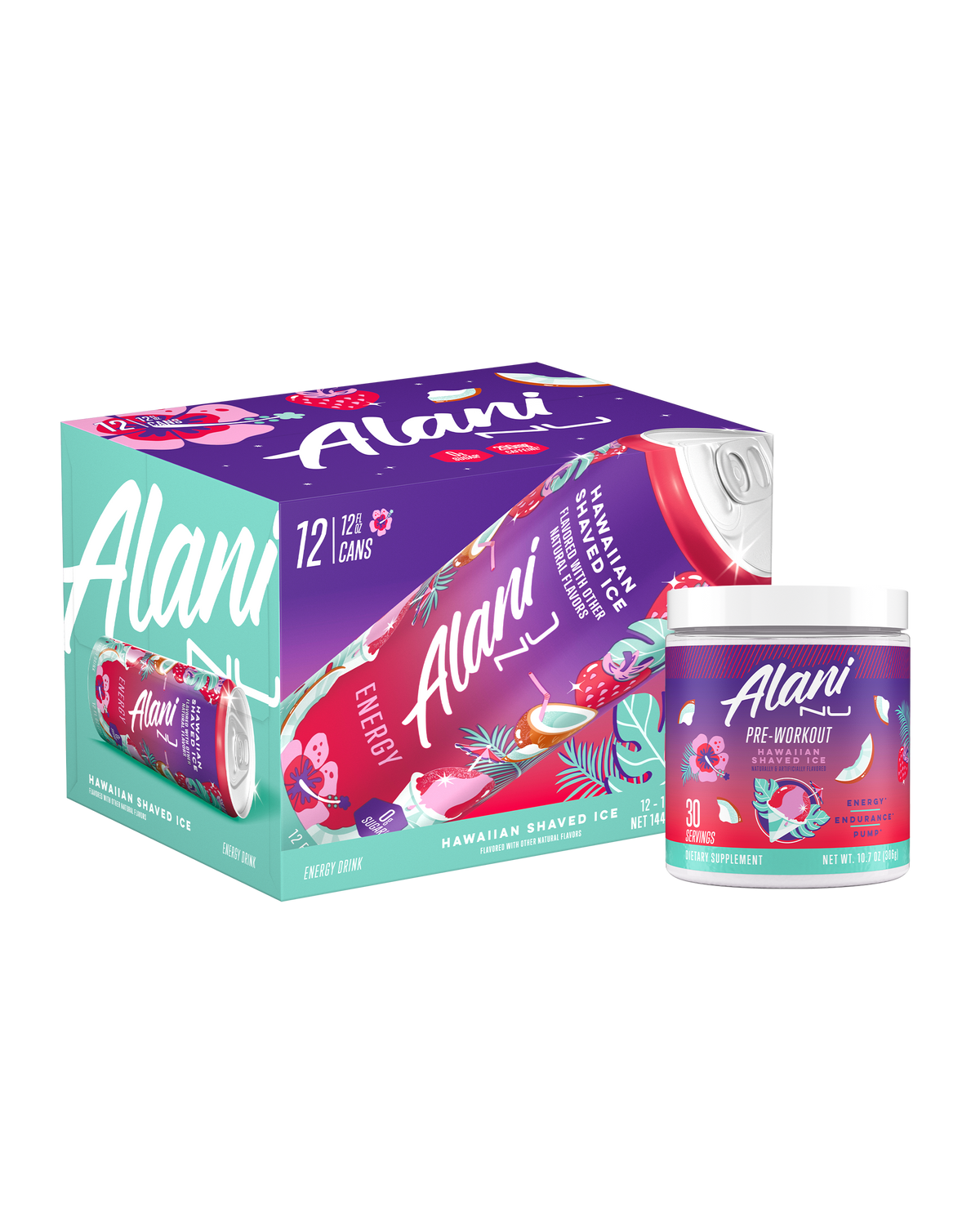 Alani Nu Energy Drink & Pre-Workout - Hawaiian Shaved Ice J9 - image 1