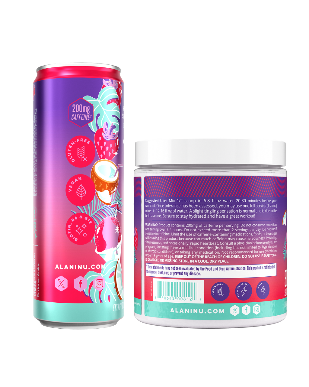 Alani Nu Energy Drink & Pre-Workout - Hawaiian Shaved Ice K9 - image 2