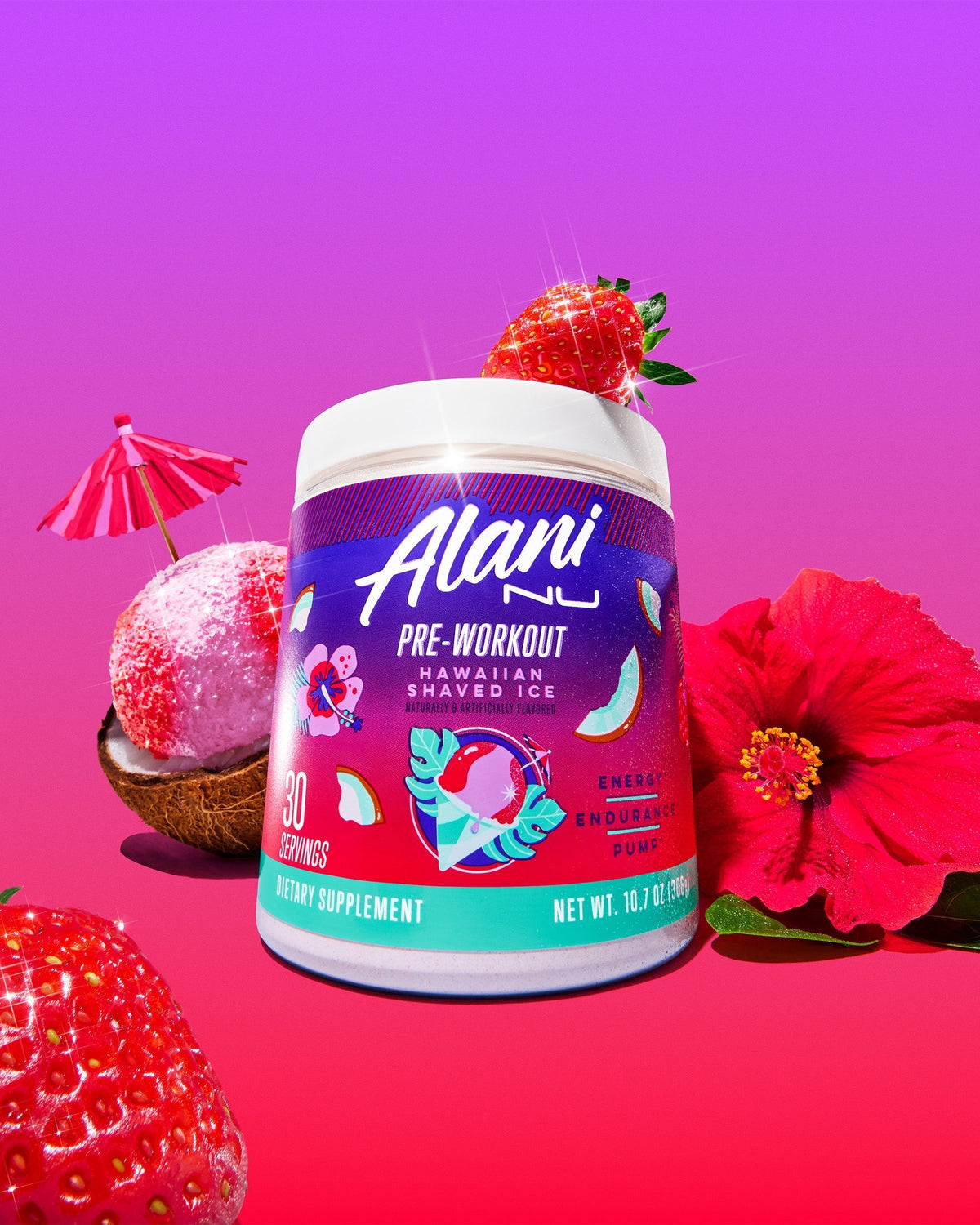 Alani Nu Energy Drink & Pre-Workout - Hawaiian Shaved Ice K9 - image 5