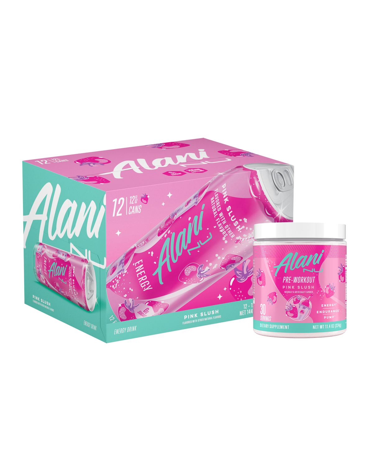 Alani Nu Energy Drink & Pre-Workout - Pink Slush P4 - image 1