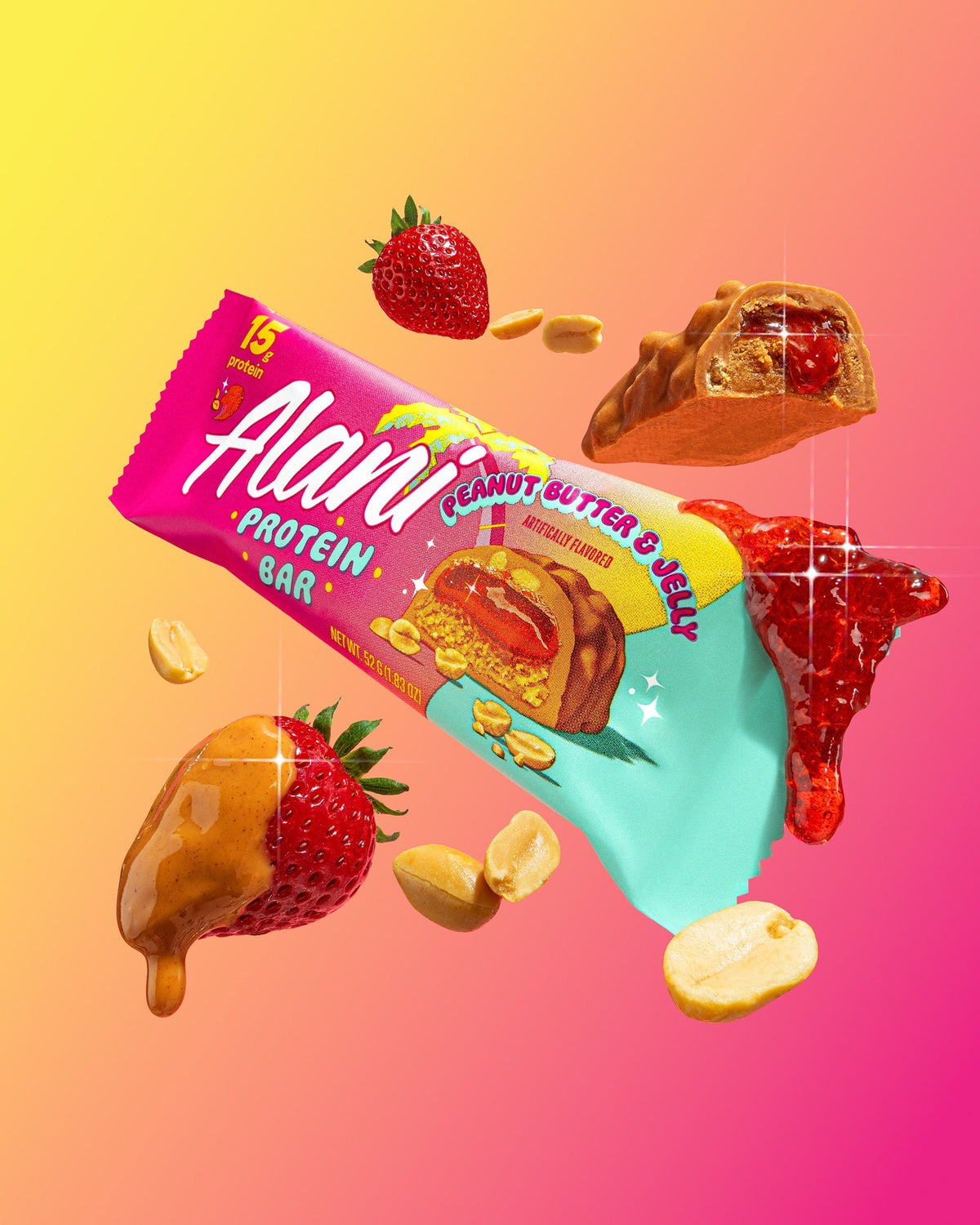 Alani Nu Protein Bar - Peanut Butter & Jelly C5 - image 5