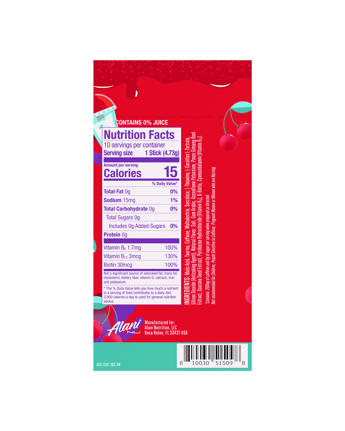 Alani Nu Energy Sticks - Cherry Slush R1 - image 3