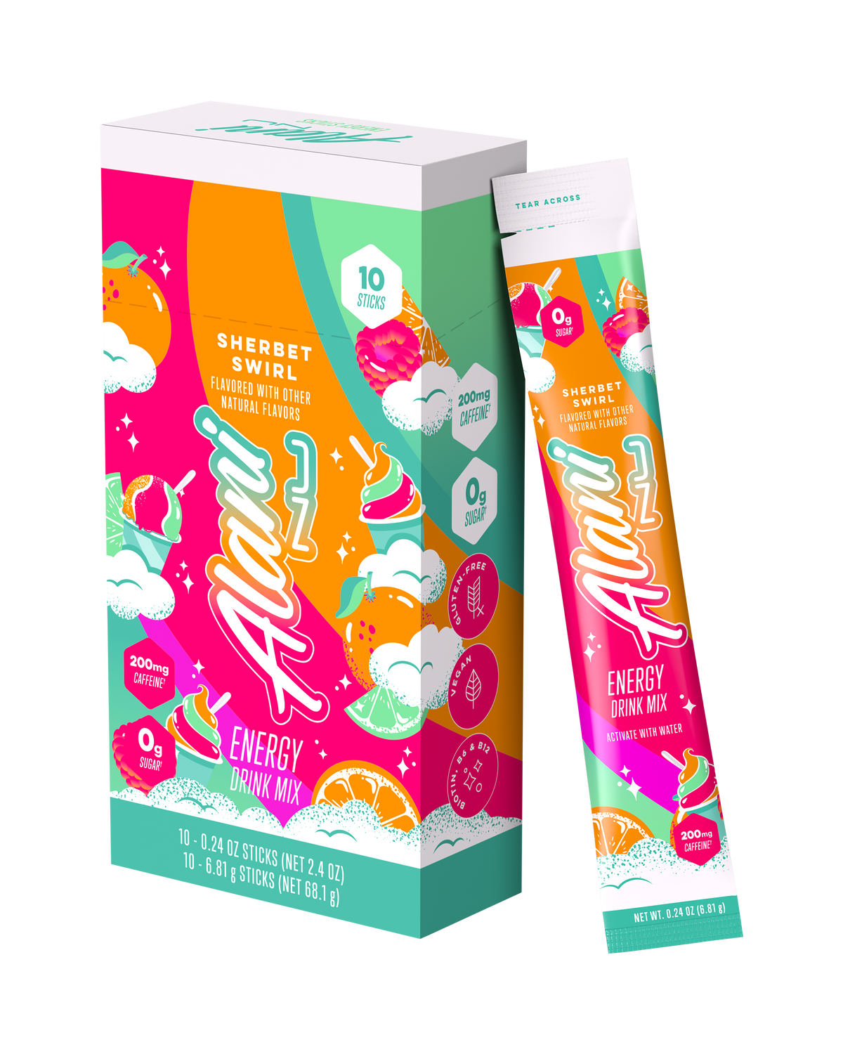Alani Nu Energy Sticks - Sherbet Swirl D7 - image 2