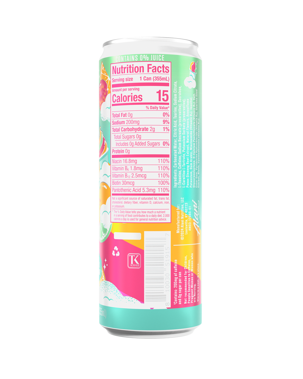 Alani Nu Energy Drink - Sherbet Swirl B7 - image 3