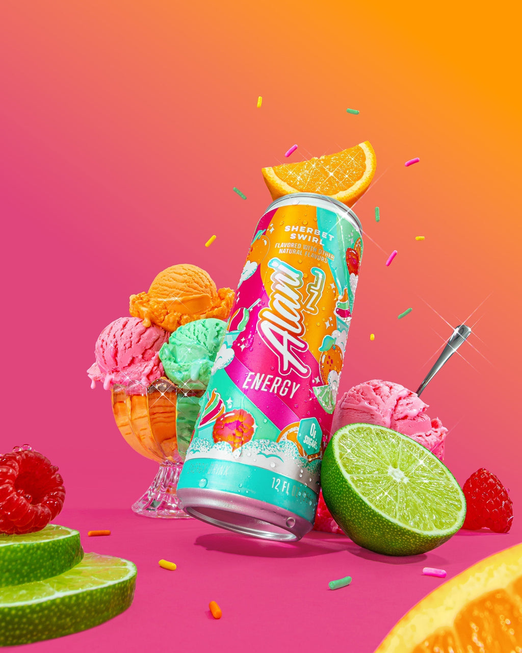 Alani Nu Energy Drink - Sherbet Swirl B7 - image 4